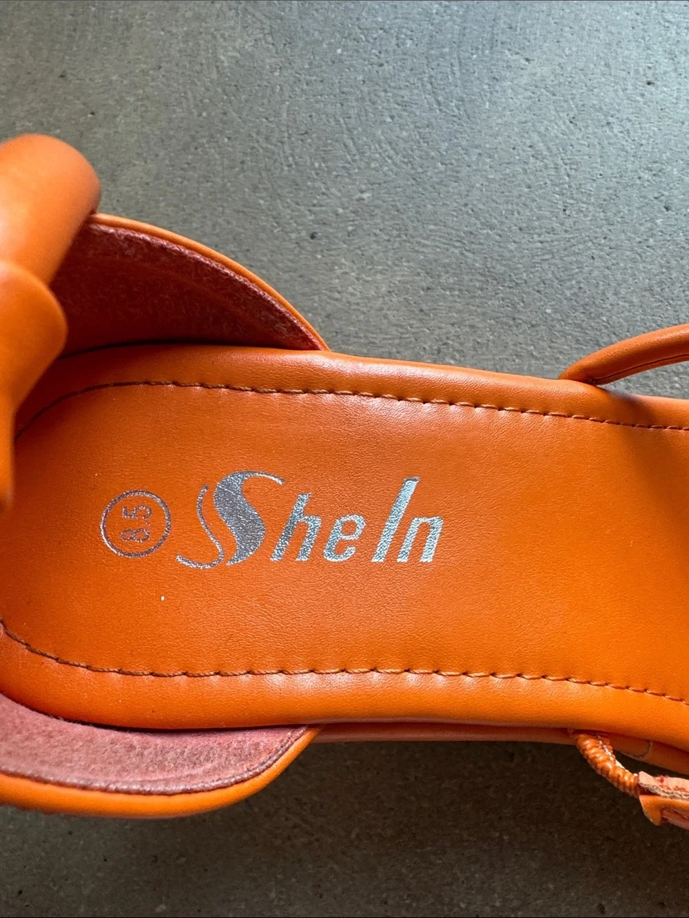 SHEIN Orange Strappy Platform Sandals